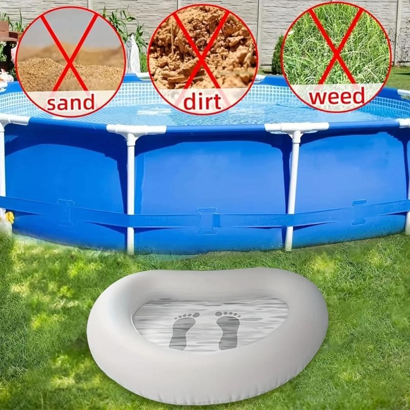 Strong Inflatable Foot Wash Basin Manual Air Pumps Included Sand Grass Cleaner for Camping Outings Pool Care Use