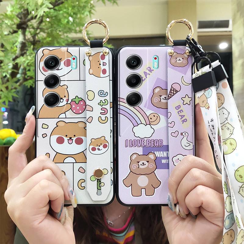 Ring Shockproof Phone Case For Tecno Camon40 Pro 5G/CM7 Cartoon Durable Cute Kickstand Anti-dust Soft Case Protective