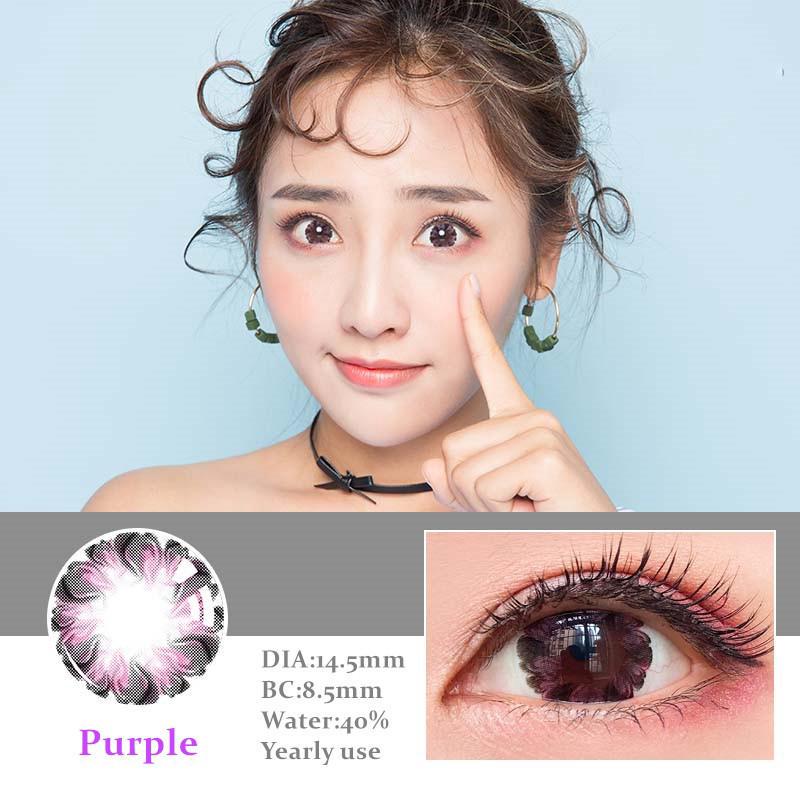 Eyeshare Lentile de contact Color Softlens 1 pereche Seria 3TONE Lentile de contact colorate Ochi Utilizare anuală Contacte cosmetice