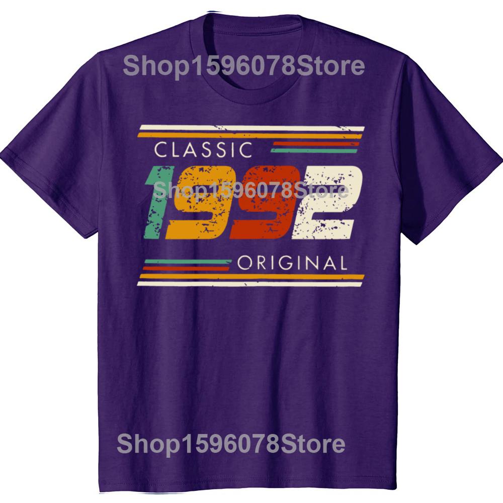 Graphic Birthday Gift Short Sleeved 33 Years Old Born In 1992 Shirt 33th Birthday Summer Tshirt Retro Vintage 1992 Tshirt