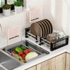 Kitchen Storage Rack, Adjustable Sink, Drain Basket, Washing Fruit and Vegetable Basket, Drying Rack for Household Use
