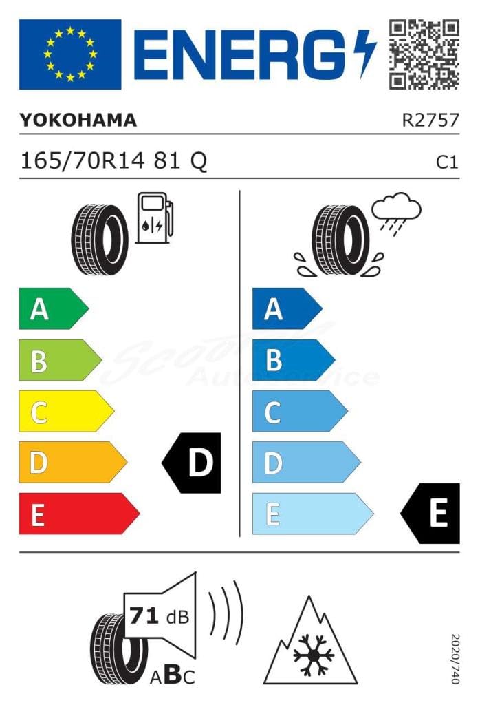YOKOHAMA Studless Tire iceGUARD 6 Ice Guard iG60 81Q R2757 (Yokohama Tire) 165/70R14