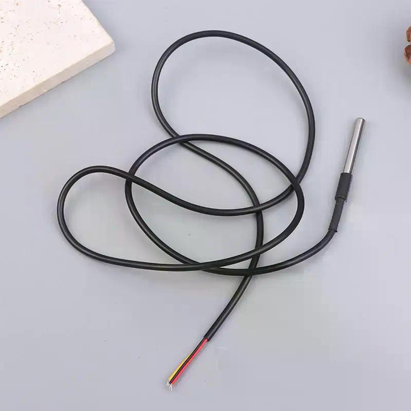 Waterproof Encapsulated Stainless Steel DS18B20 Temperature Sensor Probe - 1m Cable for Arduino-Compatible Systems
