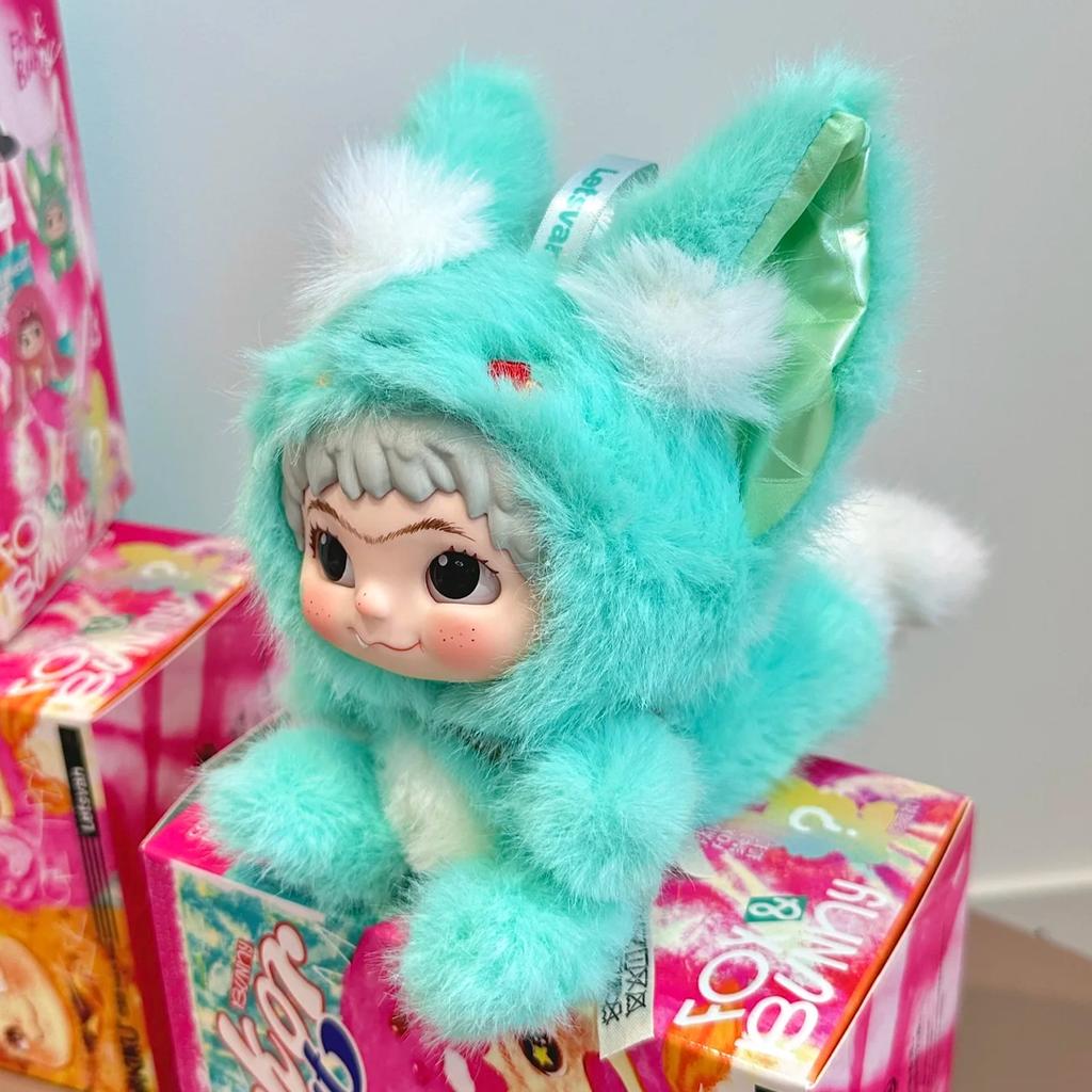 Cute Wakuku Birthday Christma Gift Ornament Mystery Box Wakuku Fox & Bunny Mischief Diary Series Blind Box Plush Pendant