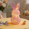 3D Printed Rabbit Lamp Hollow Bunny Night Light for Kid's Room Bedroom Nursery Easter Party Table Decoration
