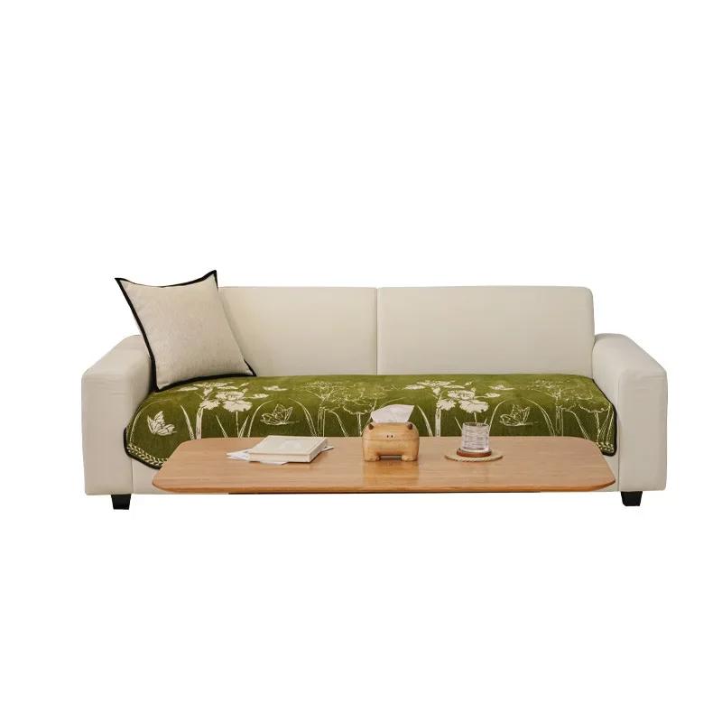 Retro Special-Shaped Sofa Cushion Four Seasons Universal New Non-Slip In-Line Chenille Irregular One-Piece Cushion