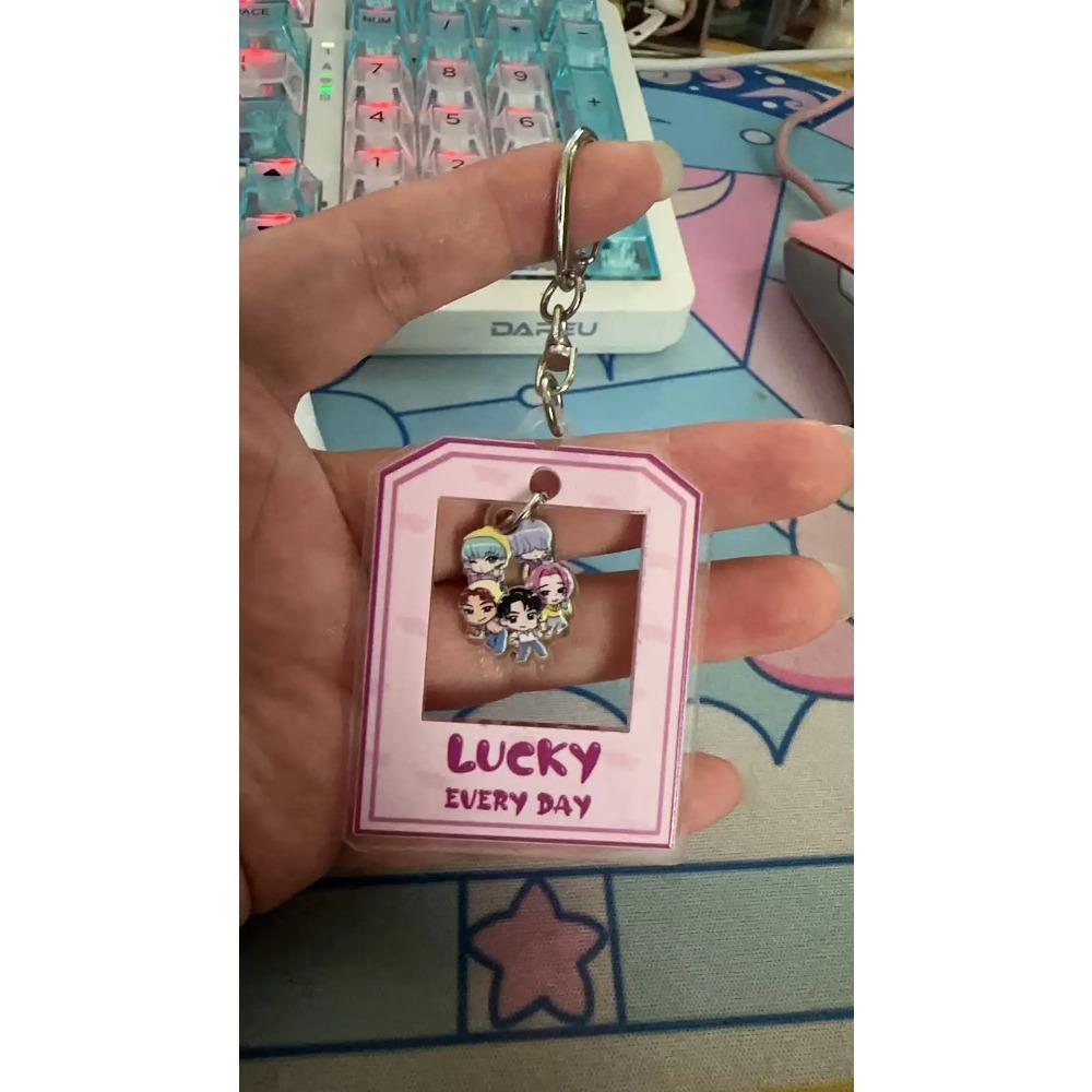 

Keychain for Kpop Demon Hunters Anime Cute Zoe Rumi Mira Saja Boys Superstar Acrylic Lucky Key Chain Keyring Huntr-X Bag Pendant