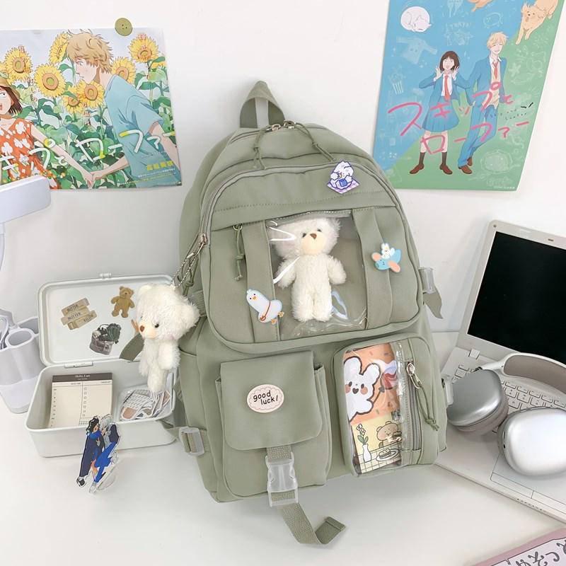 Stylish Large Capacity Korean Ulzzang Cartoon Backpack for Teen Girls