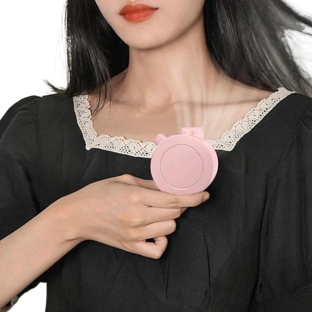 High Air Flow Wearable Neck Fan Ultra Quiet Portable Hanging Fan Clip-on USB Fan Daily Commuting
