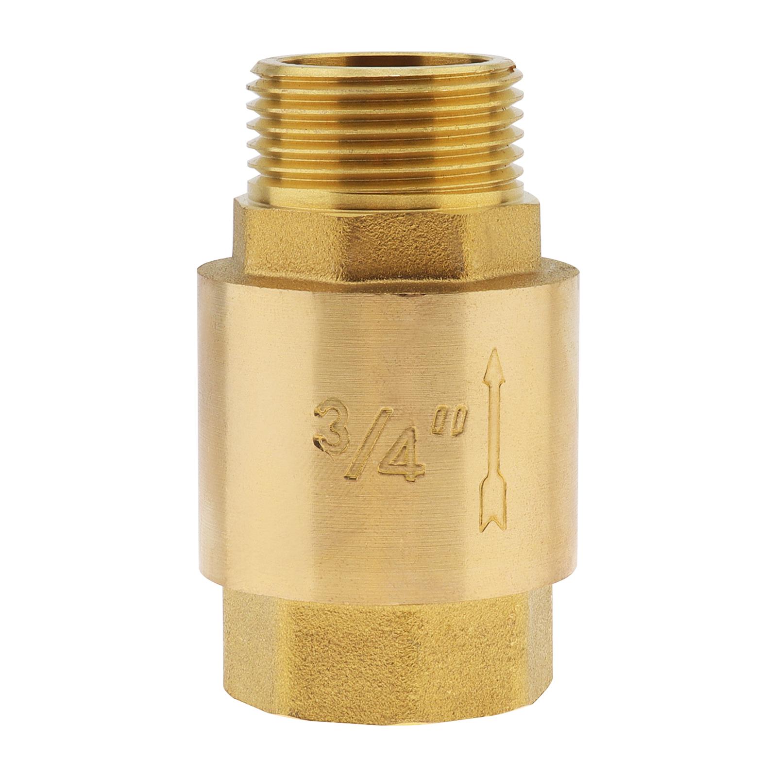 

3/4 inch Brass Male Thread Check Valve for Well Pumps / Irrigation Systems / Industrial Pipelines, One Way Backflow Prevention Check Valves