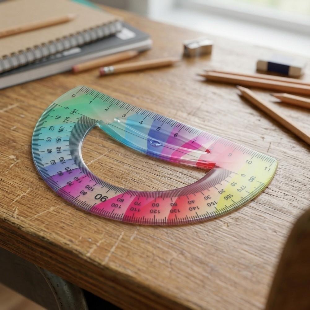 Bendable Plastic Material Flexible Rulers Set Geometry Tools Plastic Ruler