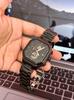 Men's Waterproof Multifunction Wristwatch with Night Light Stainless Steel Band and Square Dial Chronograph Date Display