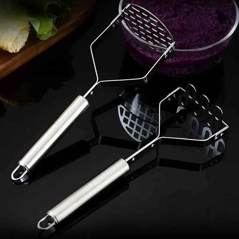 Stainless Steel Potato Masher Kitchen Pumpkin Garlic Vegetable Fruit Easy Mud Press Grinder Food Crusher Kitchenware Home Gadget
