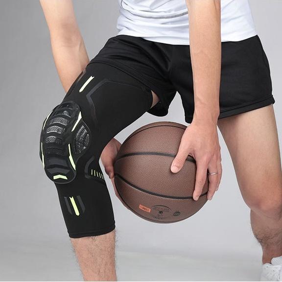 Breathable Basketball Knee Pad Honeycomb Long Leg Sleeves Knee Brace Football Knee Guards S чёрный