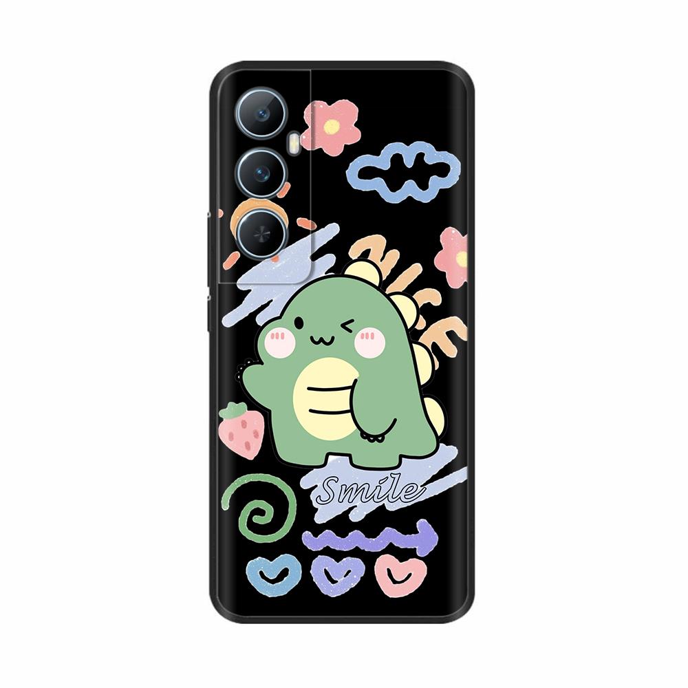 For Realme C65 4G C 65 RealmeC65 6.67" 2024 Silicone Phone Cover Lovely Flower Lightweight Cover for Oppo Realme C65 Cases Shell