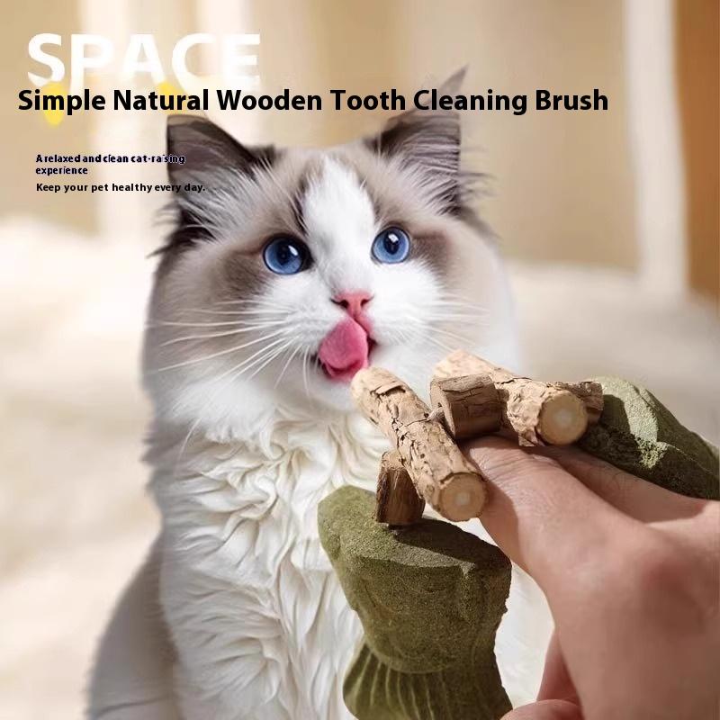 Cat Toys Catnip Fish Bones Wood Polygonum Molar Tooth Stick Simulation Fish Molar Tooth Resistance Self-Hi Boredom Teaser Cat Stick