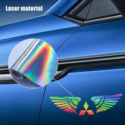 Laser Colorful Reflective Car Sticker Wing Decal Exterior for Outlander Lancer ASX Pajero L200