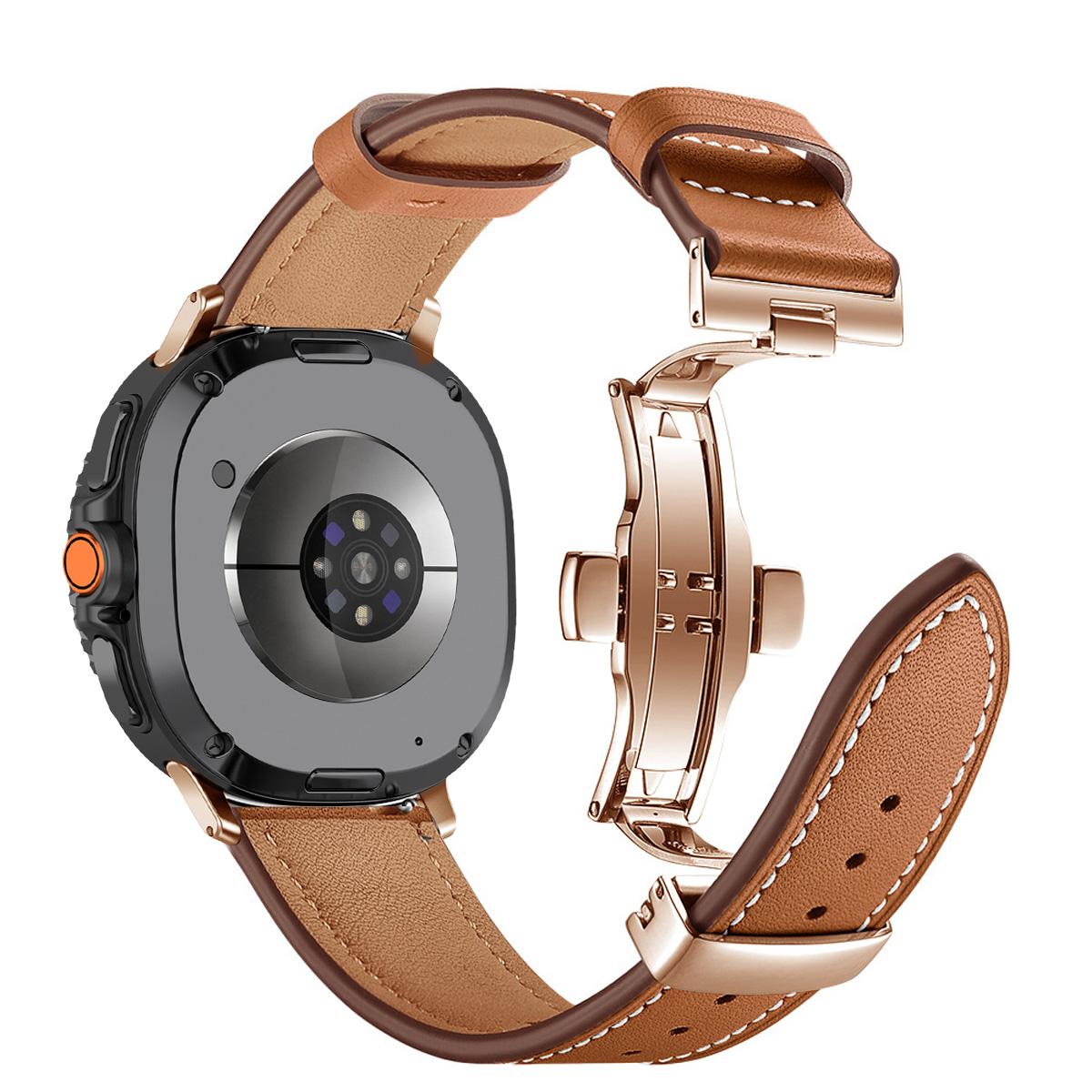 

Кожаный ремешок для Samsung galaxy watch 8 40 44мм /8 classic 46мм Бизнес-ремешок для galaxy ultra 2025/7 47мм Браслет для смарт-часов for galaxy 8 40 44mm