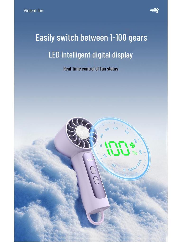 Handheld Turbo Mini Fan with USB Charging and High-Speed Semiconductor Cooling (2026)