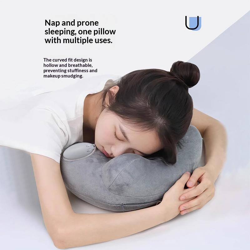 U-Shaped Comfortable Self-Inflating Air Pillow Neck Support Inflatable Airplane Travel Neck Pillow Inflatable Sleeping Pillow