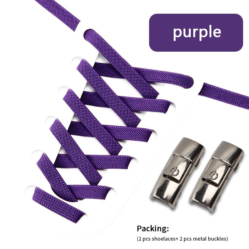 New No Tie Shoe Laces Press Lock Shoelaces Without Ties Elastic Laces Sneaker Kids Adult 8MM Widened Flat Shoelace for Shoes