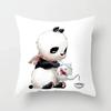 Cute Cartoon Panda Print Pattern Cushion Cover Pillow Cover Living Room Sofa Decoration Home