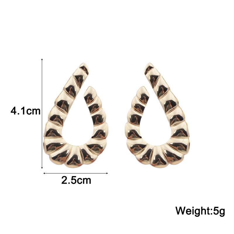 Boucles d'oreilles pendantes torsadées en métal pour femmes, couleur or, alliage enveloppé, déclaration géométrique irrégulière, oreille féminine, zircon, pendientes mujer