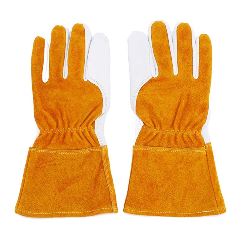 

Gardening Rose Pruning Gauntlet Gloves Thorn Proof Long Sleeve Work Welding Garden Gloves Breathable for Men Women XL