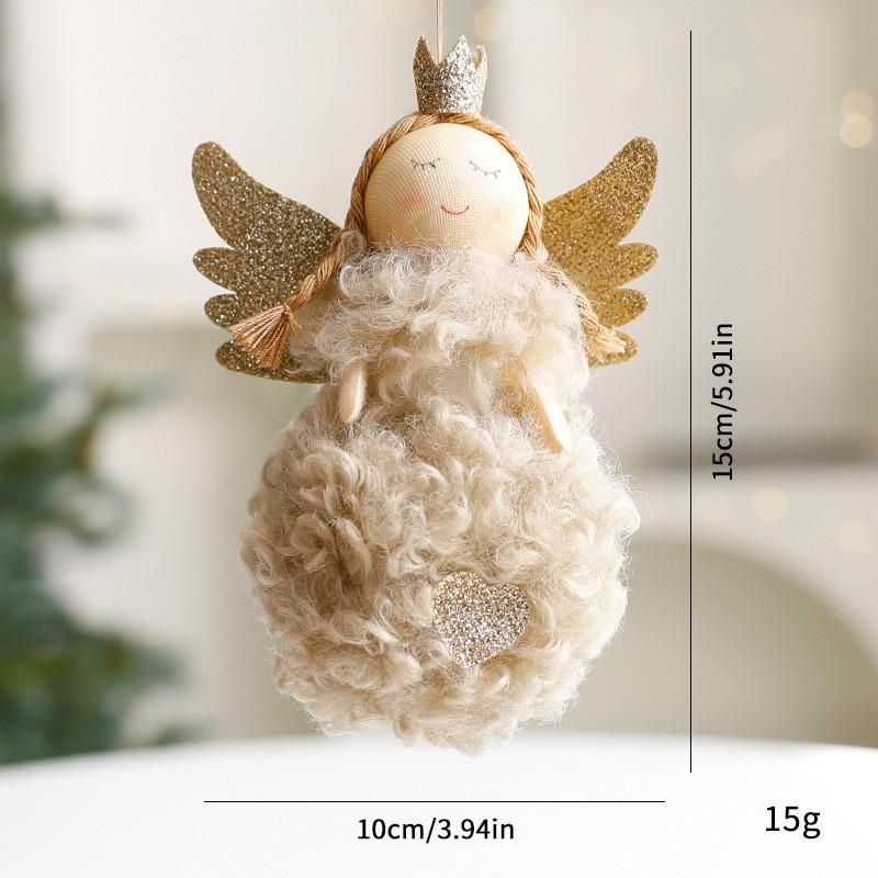 Christmas Angel Girl Plush Ornament With Cute Cartoon Design For Holiday Decor