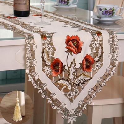 Chinese Classical Jacquard Table Runner Tassel Home Cloth Decoration Runner Strip Tablecloth Living Room Dining Room Decor Hot