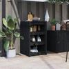 VidaXL Outdoor Kitchen Cabinet Black 55x55x92 Cm Solid Pine Wood 832343