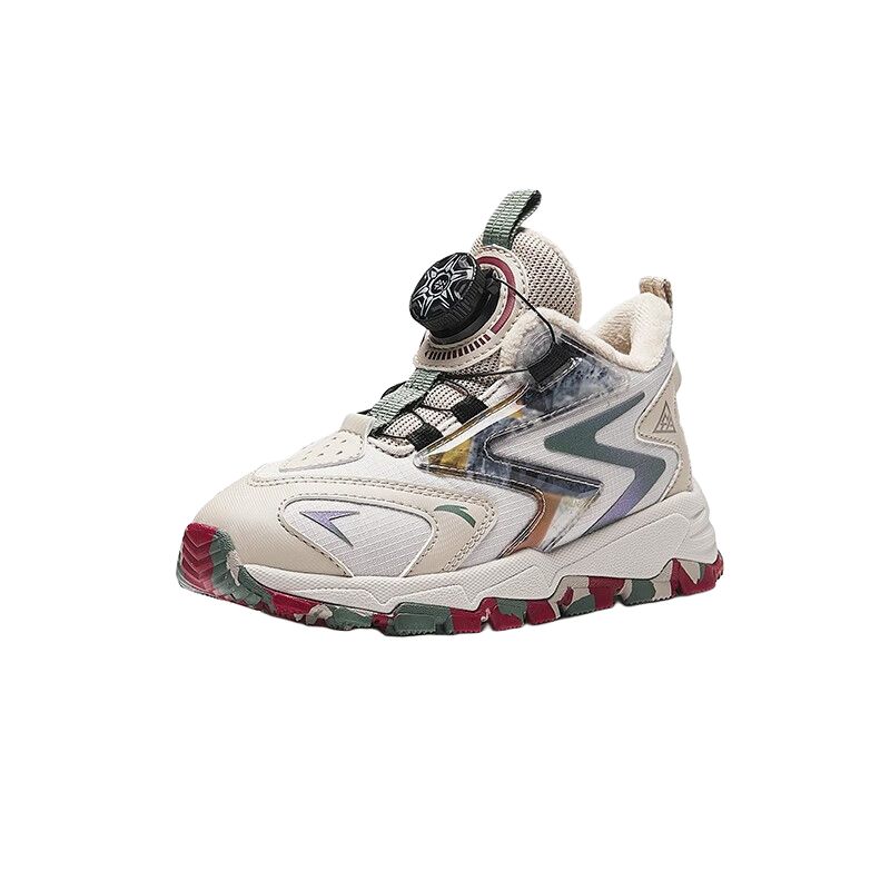 Anta Kids Summit 2.0 Comfortable Versatile Shock Absorption Low Top Casual Shoes Kids Casual Shoes Gray Green A312349904-2