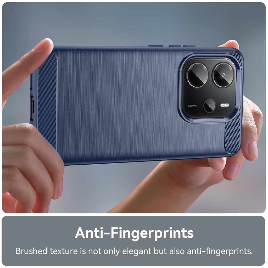 Pro Xiaomi Redmi Note 14 4G (164,84 mm) Pouzdro Ochranný Kryt na Telefon Textura Uhlíkových Vláken Broušený