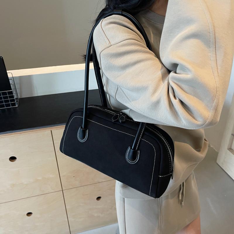 IELGY Ladies Handbag Autumn Winter Suede Large Capacity Commuter Bag