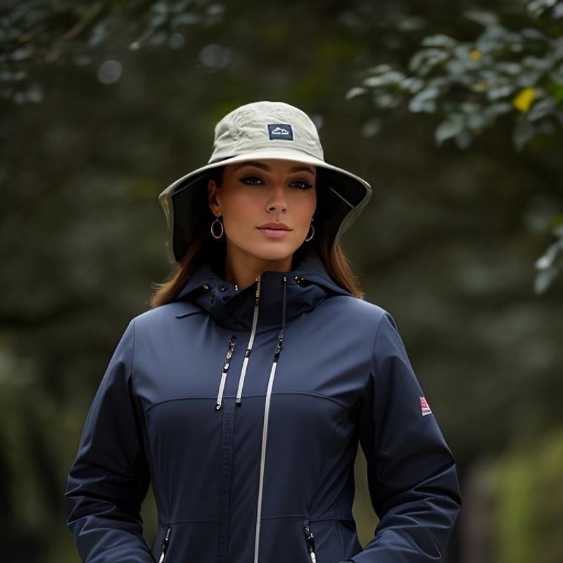 Unisexowe kapelusze typu bucket chroniące przed słońcem do użytku na zewnątrz, wytrzymały materiał poliestrowy, styl uliczny na ryby, podróże, kemping, wędrówki - pranie ręczne, poliester