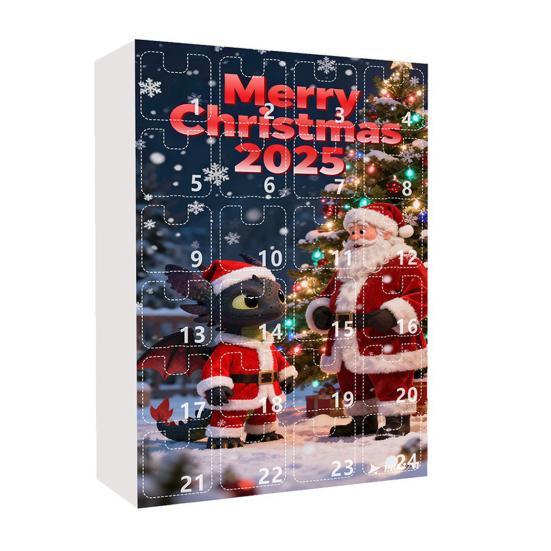 2025 Christmas Dragon Advent Calendar 24-Day Countdown Box with Baby Dragon Ornaments Multifunctional Decoration for Festive Tree Decor