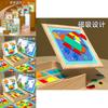 Wooden Magnetic Creative Tangram Puzzle Board With Geometric Building Blocks For Kids Learning