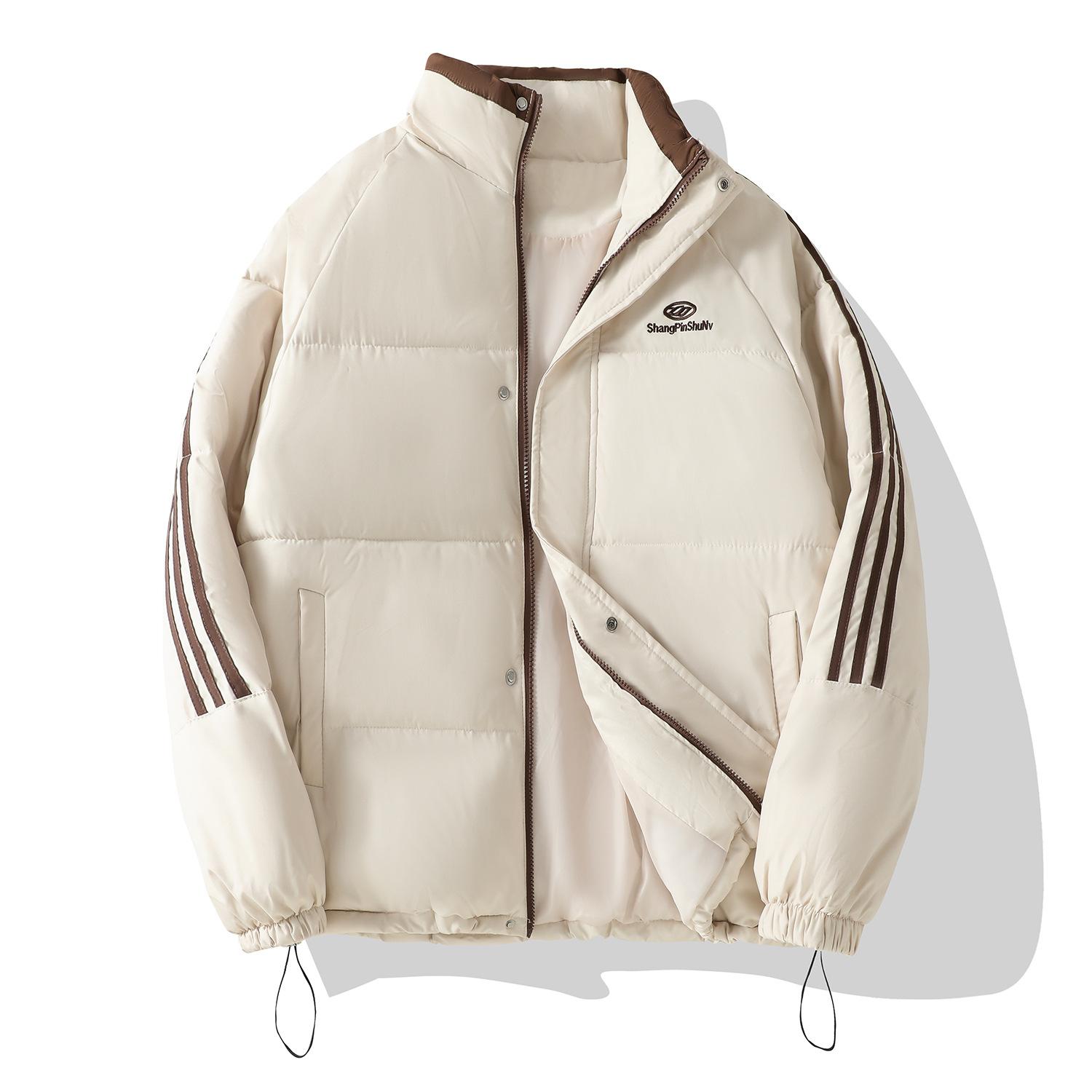 

Мужская и женская ветрозащитная легкая пушистая куртка с теплым воротником-стойкой, для холодной погоды, свободного кроя, короткая, повседневная, спортивная, из высококачественной ткани, хлопковая куртка, пальто S