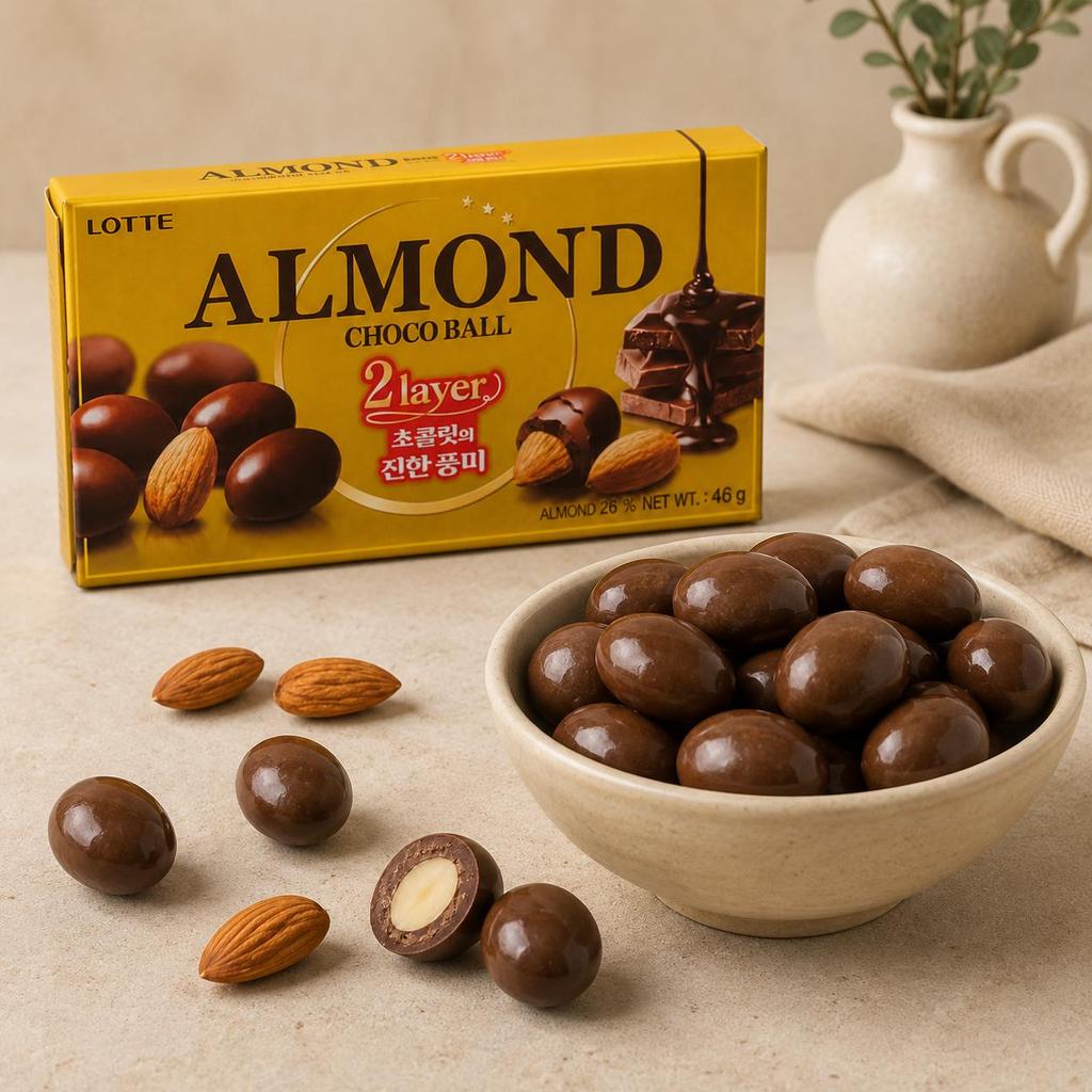 Lotte Almond Filled Chocolate Beans 46g