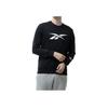 Reebok Klassischer Logo-Print Pullover Rundhals-Sweatshirt Unisex-Sweatshirt Schwarz GR8472