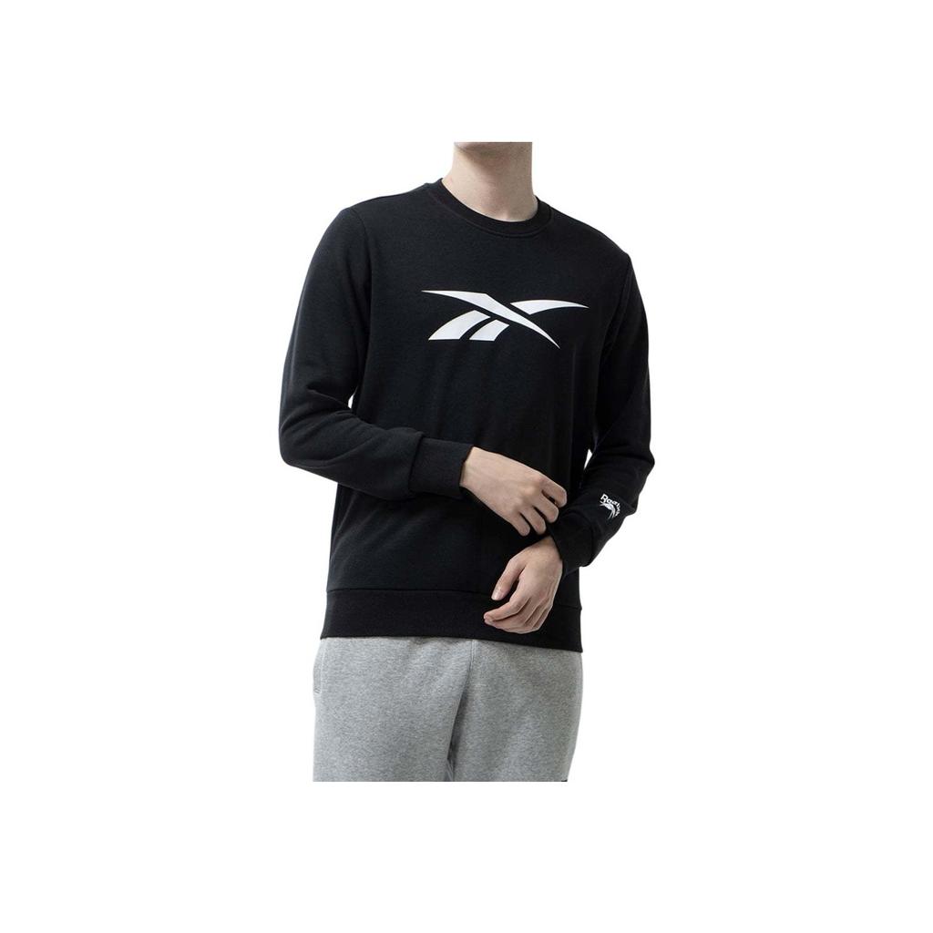 Reebok Klassischer Logo-Print Pullover Rundhals-Sweatshirt Unisex-Sweatshirt Schwarz GR8472