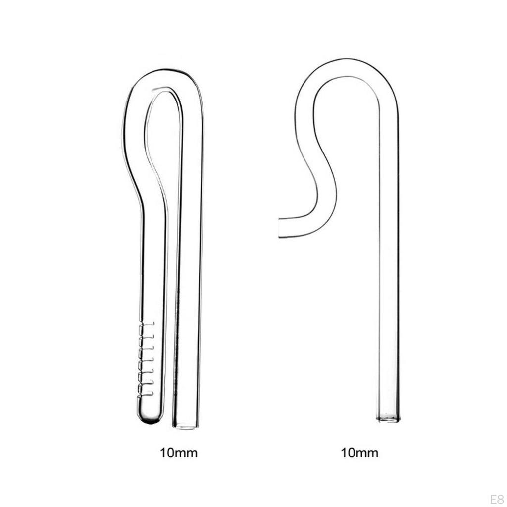 Glass Lily Pipe Improves Water Circulation Aquarium Inflow Outflow Crystal Clear