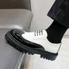 Fashion High Quality Fashion Men's Shoes Round Headed Color Blocked Glossy British Casual Daily Leather Shoes for Men Designer Shoes Men