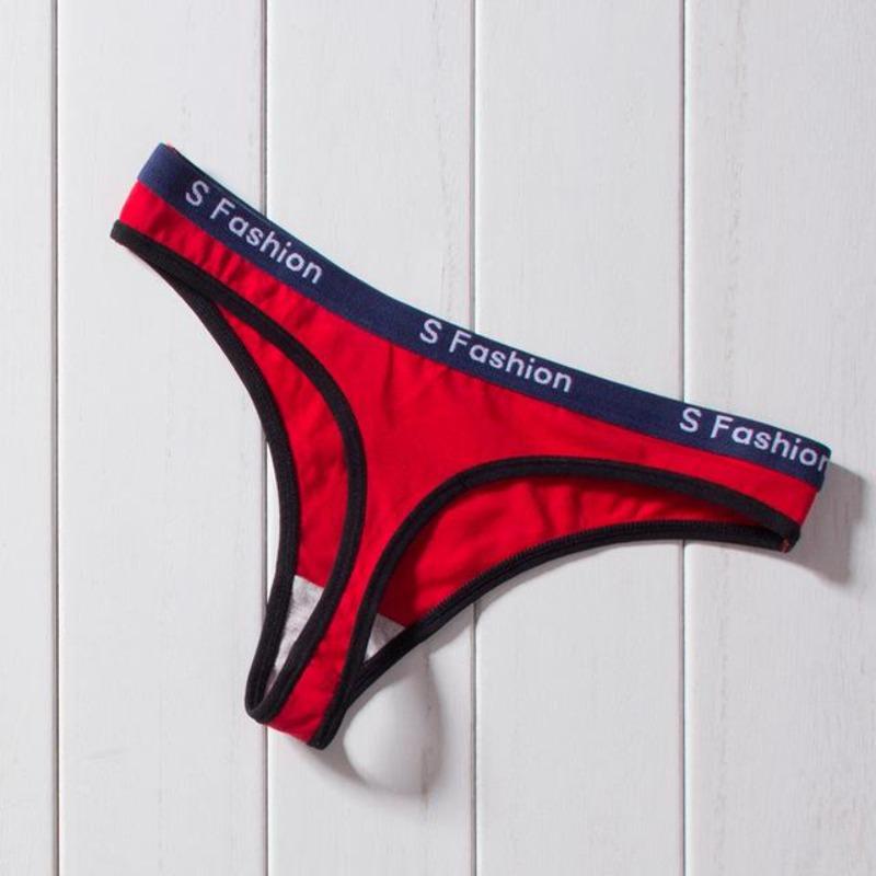 Women's Cotton Thong Underwear Women's Short Sexy Underwear Long Pants Letters