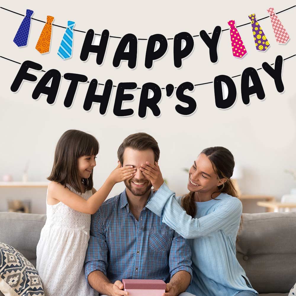 Festival Vatertag Briefbanner Papier Vatertag Ornament Krawatte Hängendes Banner Partygeschenke