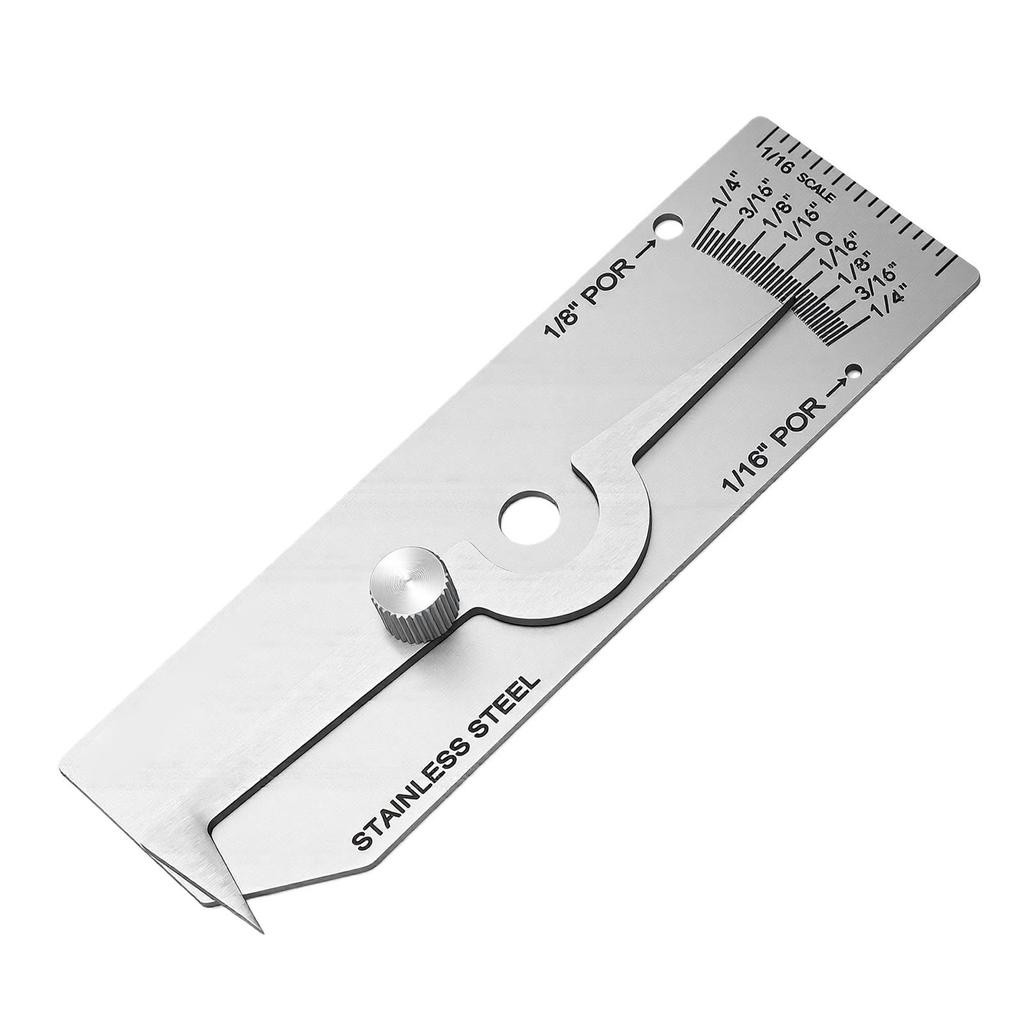 Weld Pit Depth Gauge Imperial Stainless Steel Welding Undercut Depth Inspection Gauge Welder Measuring Tool