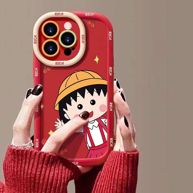Applicable To Apple 11promax Cartoon Mobile Phone Case Silicone Puff Case New Xiaomi 11pro Cherry Balls