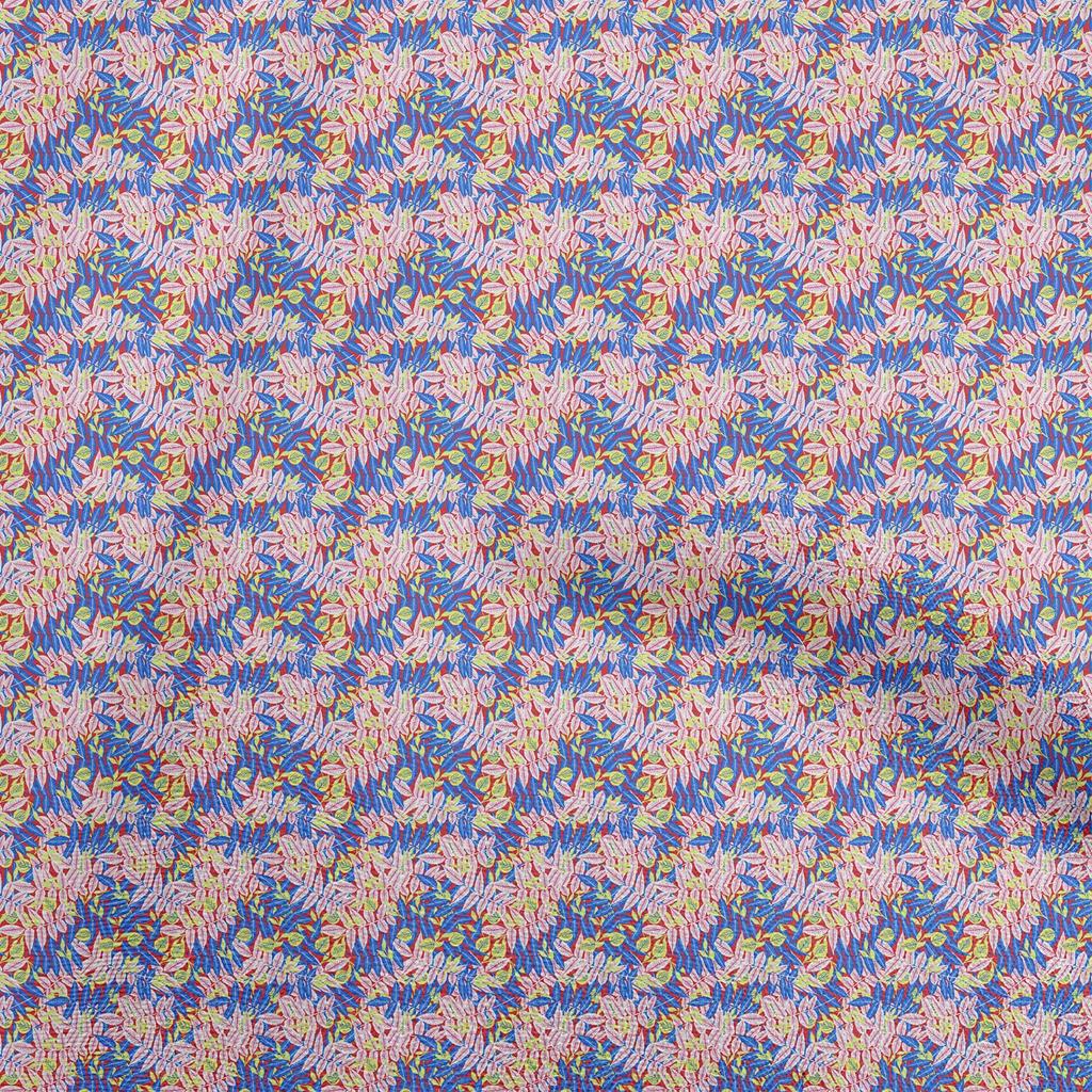 oneOone Cotton Flex Maroon Fabric Leaves Diy Clothing Quilting Fabric Print Fabric By Yard 40 Inch