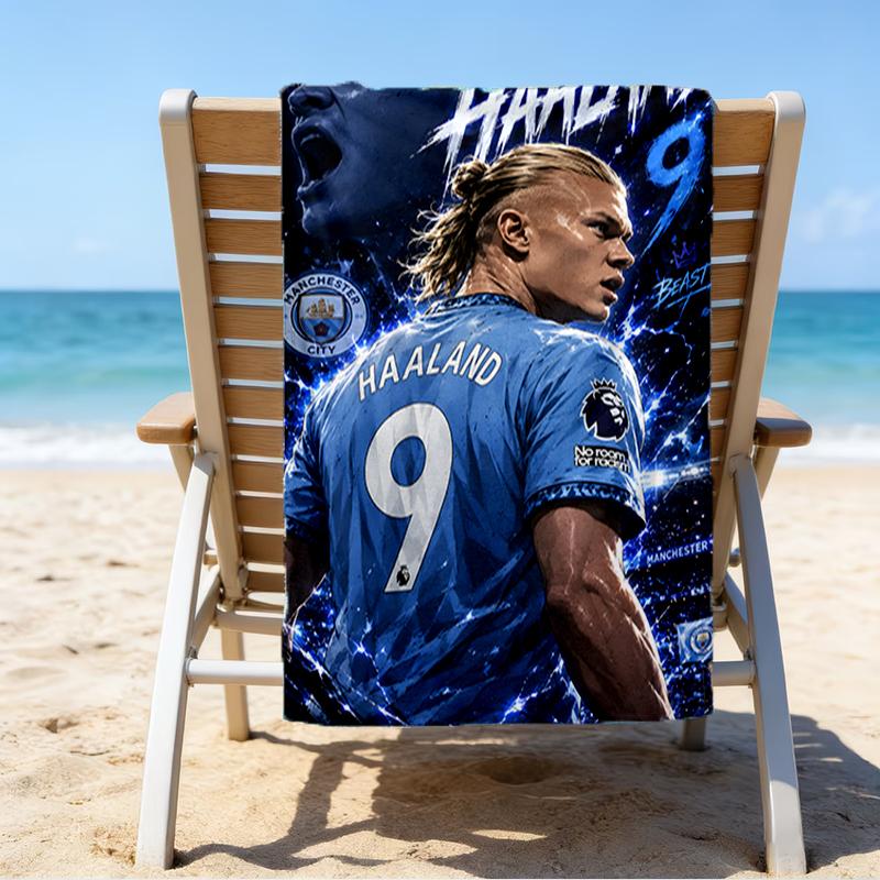 Erling Haa-land's Electric Moment Beach Towel - Soft, Absorbent Microfiber, Lightweight, Ideal for The Beach, Parties, Travel, Camping fan gifts