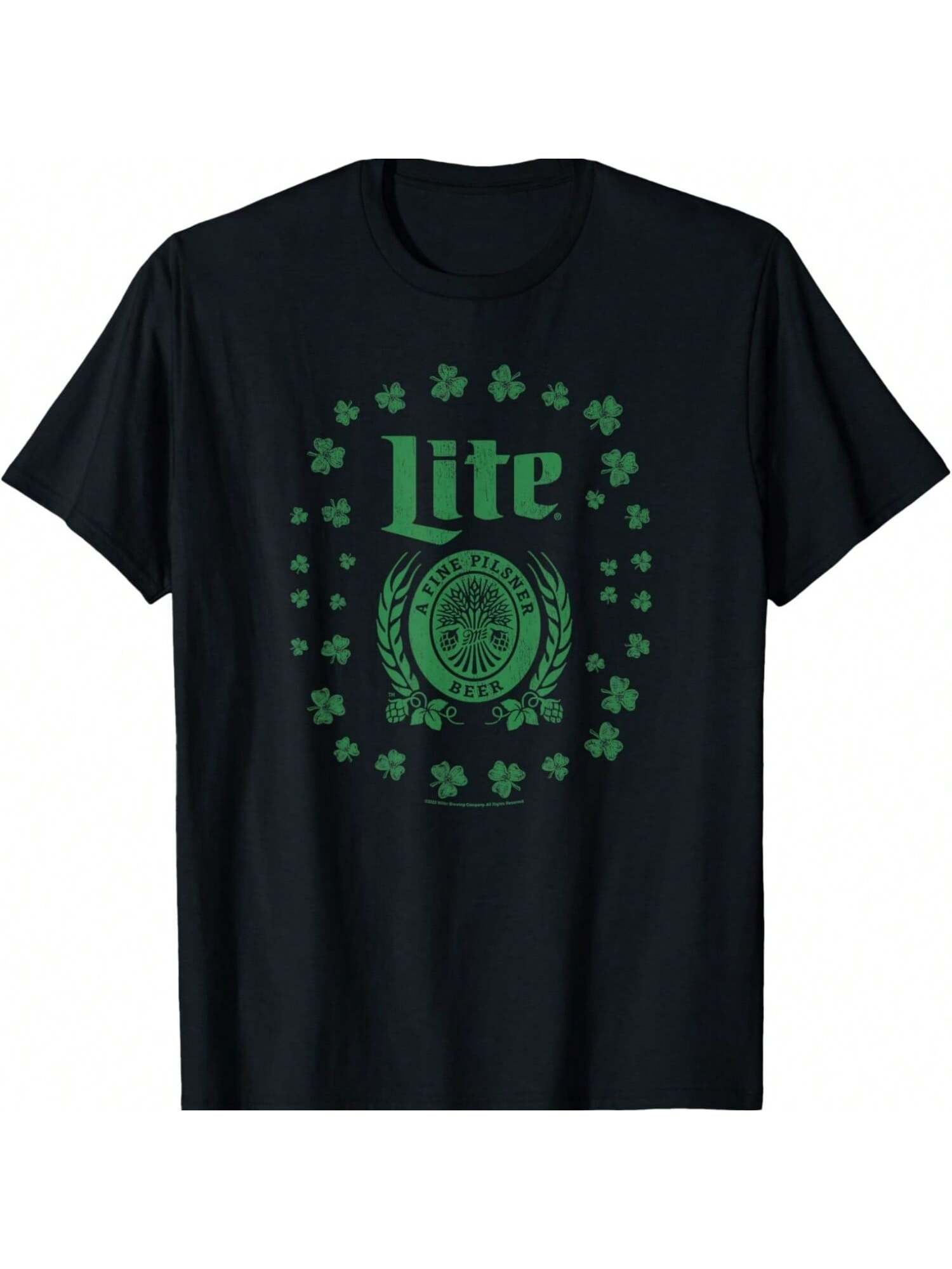 Millers Lites St. Patrick s Day A Fine Pilsner Beer Distressed T-Shirt S разноцветный